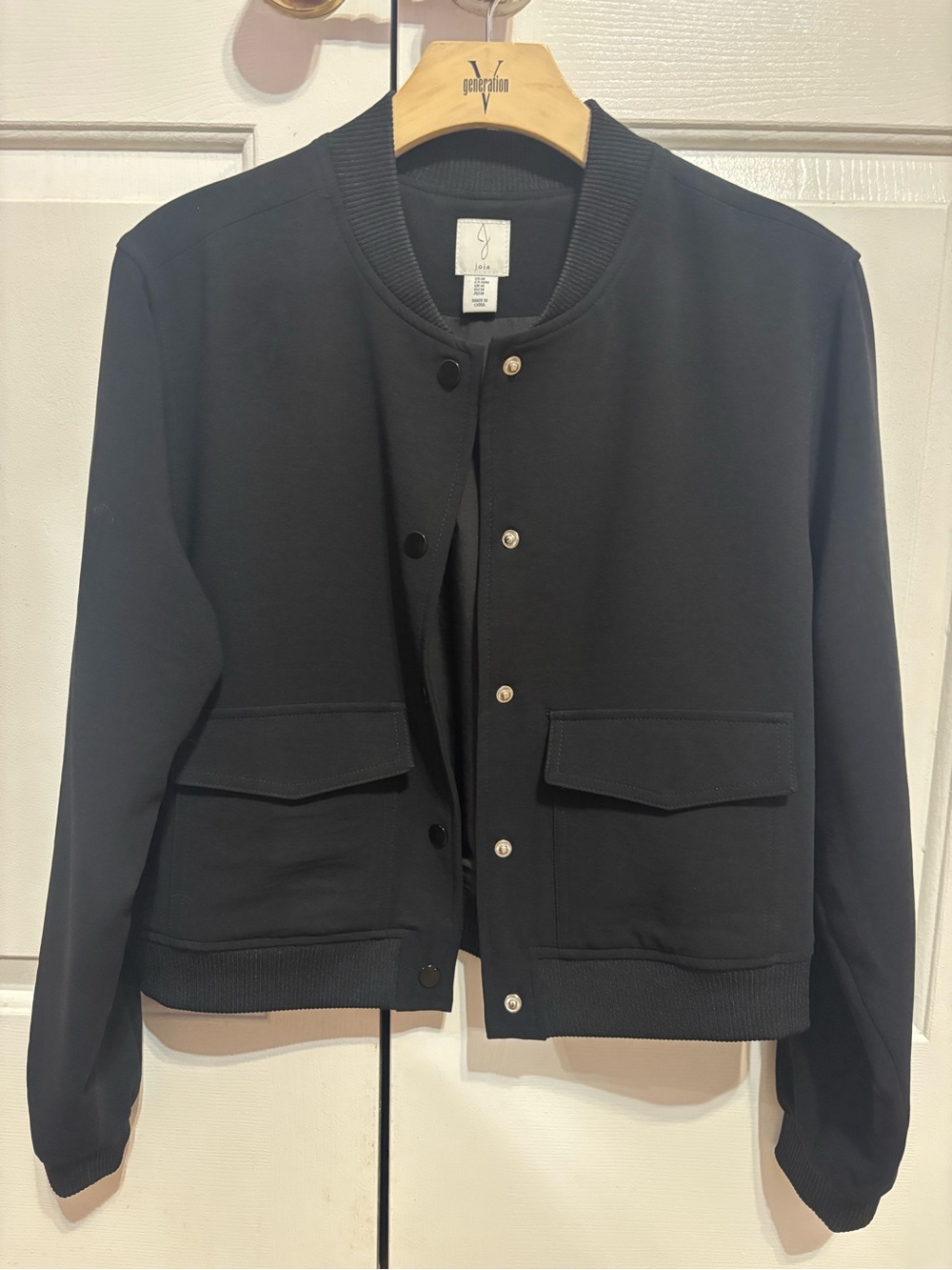 Joie Black Bomber Jacket